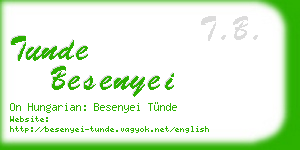 tunde besenyei business card